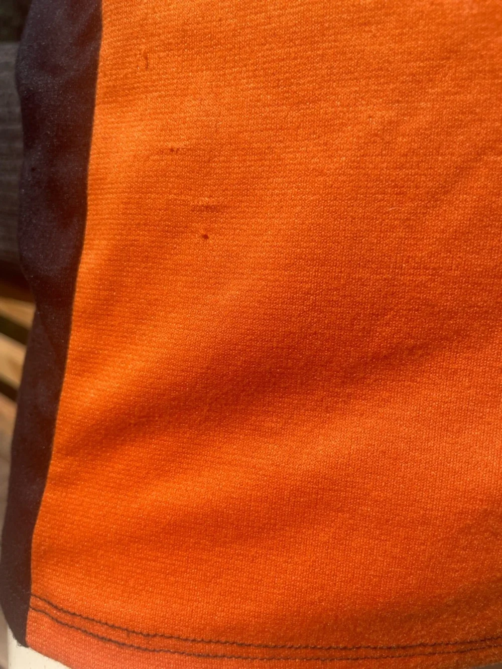 Vintage Sleeveless Orange & Black Zip-Front Bodycon Dress - Picture 10 of 10